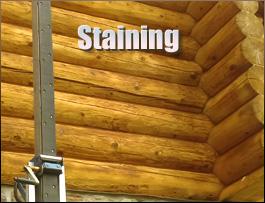  Hocking County, Ohio Log Home Staining